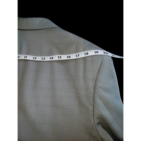 Holland & Sherry Savile Row Bespoke Blazer Mens 42R Windowpane Double Breasted - Picture 13 of 14